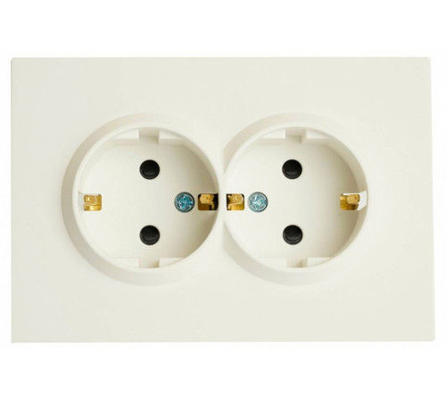 Розетка двойная без заземления и с шторкой, без рамки Stekker RST16-5114-01 49882