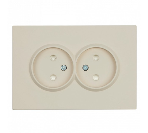 Розетка двойная без заземления и со шторкой, без рамки Stekker RST10-5116-08 49903