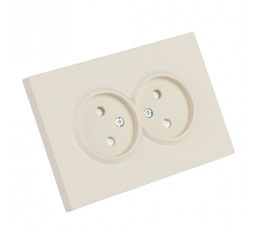 Розетка двойная без заземления и со шторкой, без рамки Stekker RST10-5116-08 49903