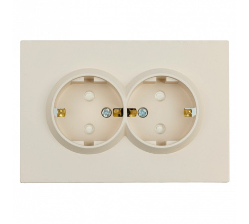 Розетка двойная с заземлением и со шторкой, без рамки Stekker RST16-5114-08 49908