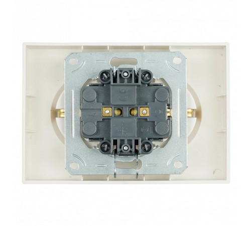 Розетка двойная с заземлением и со шторкой, без рамки Stekker RST16-5114-08 49908