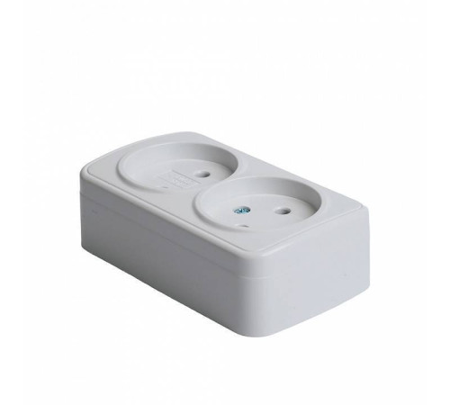 Розетка двойная без заземления Stekker Basic 50075