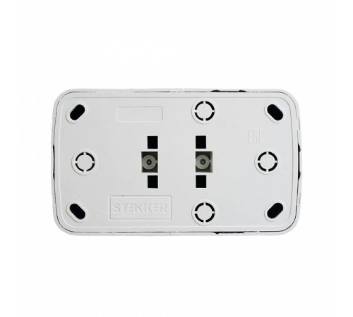 Розетка двойная без заземления Stekker Basic 50075