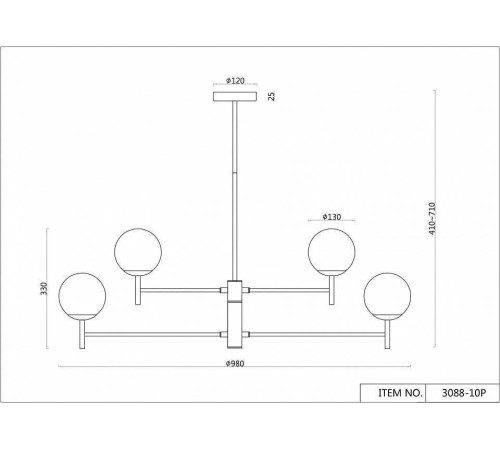 Люстра на штанге F-promo Sheeny 3088-10P