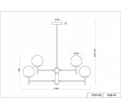 Люстра на штанге F-promo Sheeny 3088-6P