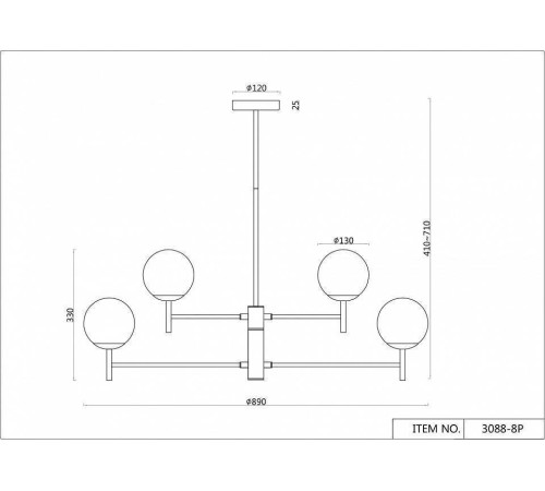 Люстра на штанге F-promo Sheeny 3088-8P