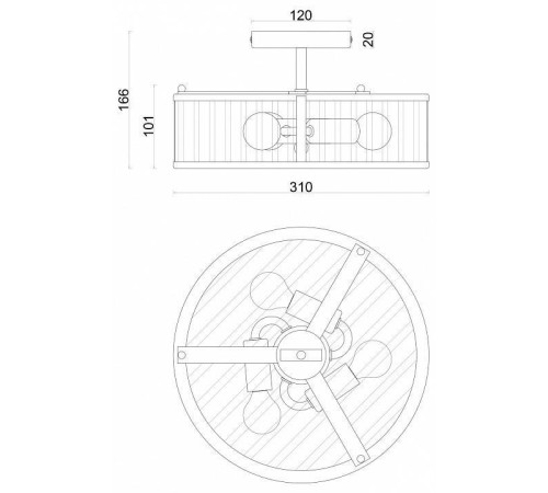 Светильник на штанге Favourite Radiales 3099-3C
