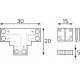 Соединитель лент T-образный жесткий Gauss Basic BT431
