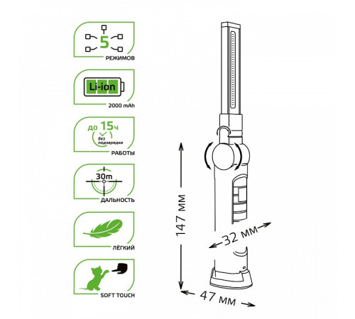 Фонарь автомобильный Gauss GF803