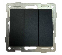 Выключатель трехклавишный без рамки Gusi Electric BRAVO С10В3-010