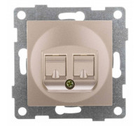 Розетка двойная Ethernet RJ-45 без рамки Gusi Electric UGRA С11К2-027