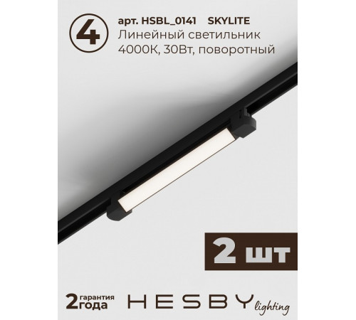 Комплект трековый Hesby Lighting №1 однофазная накладная Skylite HSBL_kompl_S001_NI2B4K