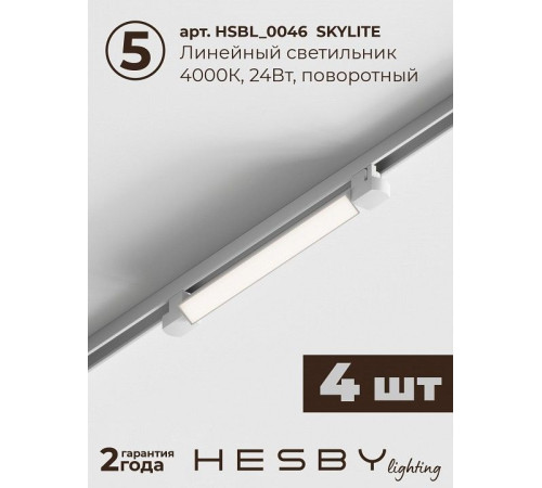Комплект трековый Hesby Lighting №1 однофазная накладная Skylite HSBL_kompl_S001_NI4W4K