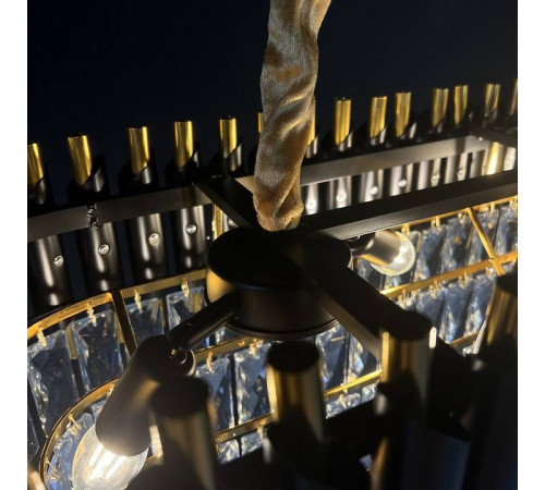 Подвесной светильник Imperiumloft Empire Black Rectangular Chandelier Crystal 40.2893