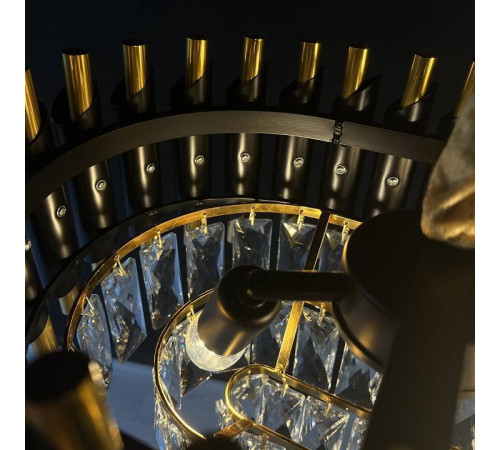 Подвесной светильник Imperiumloft Empire Black Rectangular Chandelier Crystal 40.2893