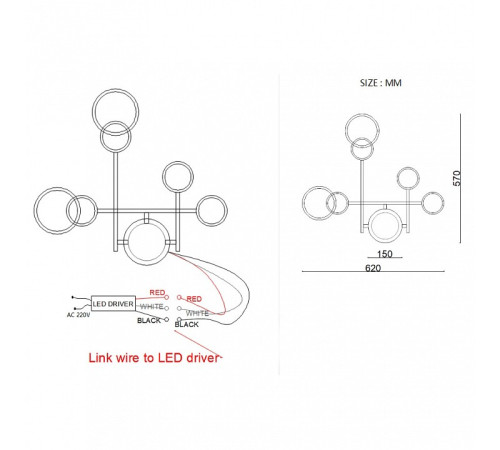 Накладной светильник Imperiumloft ZINGY E zingy01