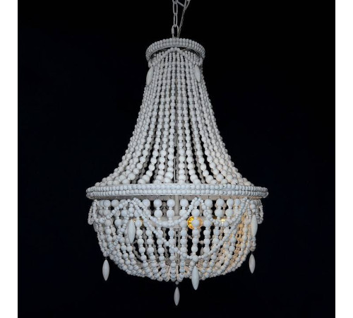 Подвесная люстра ImperiumLoft Rh Anselme White Wood Large Chandelier 40.1934-0