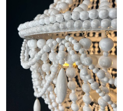 Подвесная люстра ImperiumLoft Rh Anselme White Wood Large Chandelier 40.1934-0