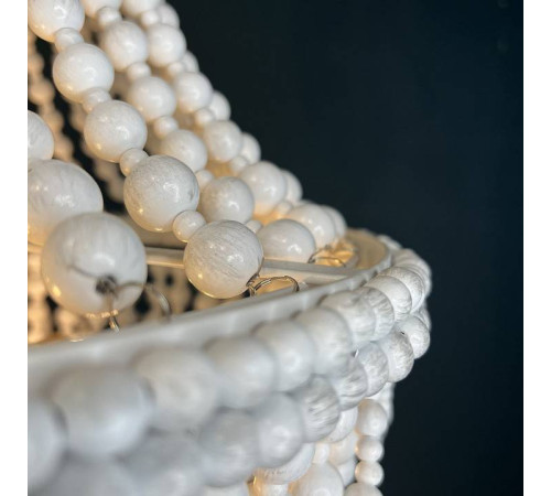 Подвесная люстра ImperiumLoft Rh Anselme White Wood Large Chandelier 40.1934-0
