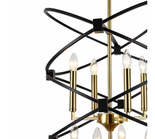 Люстра на штанге Indigo Trionfo 10020/8R Black