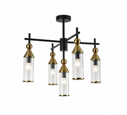 Люстра на штанге Indigo Torazzo 13037/5R Black