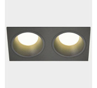 Встраиваемый светильник Italline IT08-8013 черный 3000 K 2 шт + рамка IT08-8015 черный IT08-8013 black 3000K / IT08-8015 black