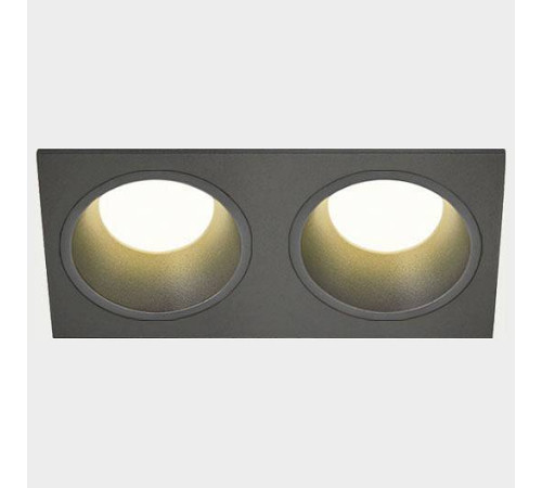 Встраиваемый светильник Italline IT08-8013 черный 3000 K 2 шт + рамка IT08-8015 черный IT08-8013 black 3000K / IT08-8015 black