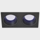 Встраиваемый светильник Italline IT08-8013 черный 4000 K 2 шт + рамка IT08-8015 черный IT08-8013 black 4000K / IT08-8015 black