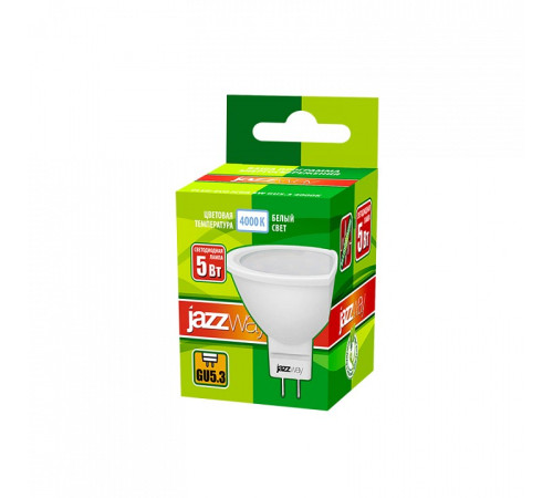Лампа светодиодная Jazzway GU5.3 5Вт 4000K PLED-ECO-JCDR 5W 4000K