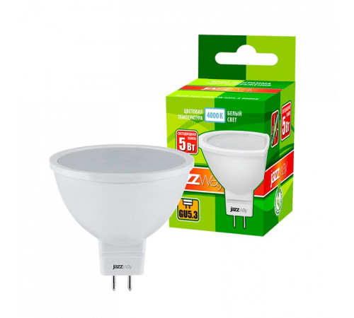 Лампа светодиодная Jazzway GU5.3 5Вт 4000K PLED-ECO-JCDR 5W 4000K