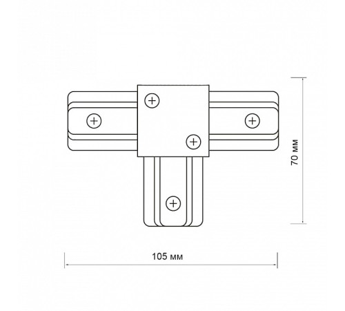 Соединитель T-образный для треков Jazzway PTR CT-WH