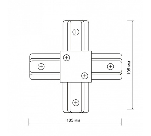 Соединитель X-образный для треков Jazzway PTR CX-WH