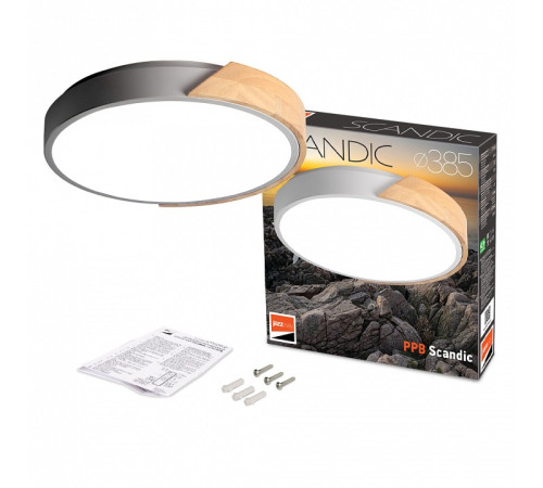 Накладной светильник Jazzway PPB Scandic-R 36w 4000K GR/W IP20 D380*50
