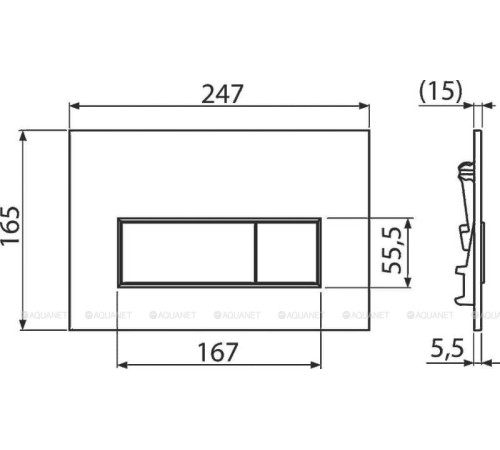 Кнопка смыва AlcaPlast золотой матовый M57-G-M