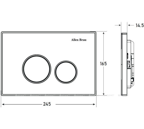 Кнопка смыва пневматическая Allen Brau Priority ABS сатин/хром 9.20001.MG