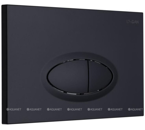 Кнопка смыва Logan Oval двойная черный матовый 297676