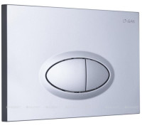 Кнопка смыва Logan Oval двойная матовый хром 297678