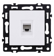Розетка телефонная RJ-11 со штрокой, без рамки Kollinger Asthetik AS-019WH