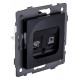 Розетка двойная RJ-11 и Ethernet RJ-45, без рамки Kollinger REA-011BK
