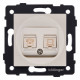 Розетка двойная RJ-11 и Ethernet RJ-45, без рамки Kollinger REA-011GD