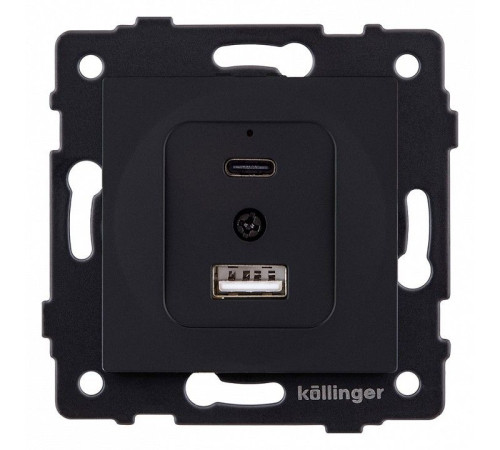 Розетка 2хUSB type A и C без рамки Kollinger REA-037BM