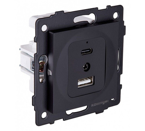 Розетка 2хUSB type A и C без рамки Kollinger REA-037BM