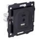 Розетка 2хUSB type A и C без рамки Kollinger REA-037BM