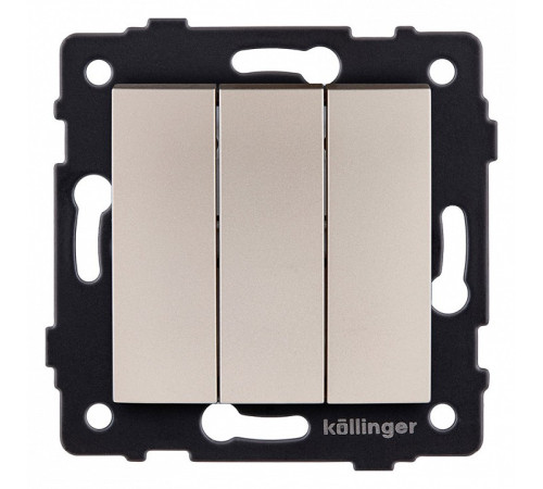 Выключатель трехклавишный без рамки Kollinger REA-R-012GD