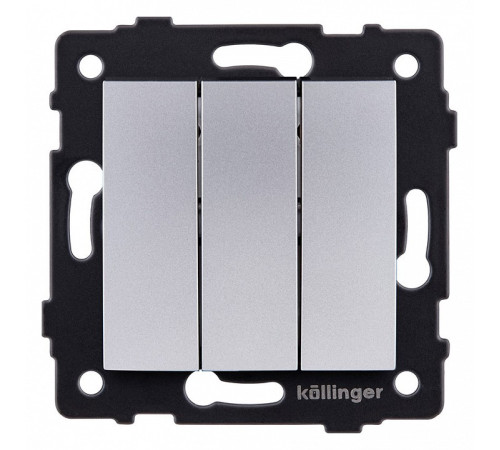 Выключатель трехклавишный без рамки Kollinger REA-R-012GY