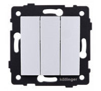 Выключатель трехклавишный без рамки Kollinger  REA-R-012WH