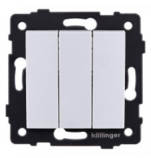 Выключатель трехклавишный без рамки Kollinger  REA-R-012WH