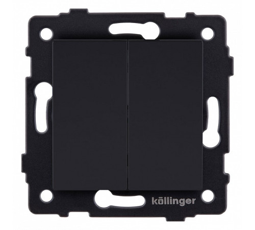 Выключатель двухклавишный без рамки Kollinger REA-S-011BM
