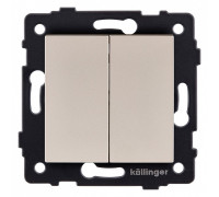 Выключатель двухклавишный без рамки Kollinger  REA-S-011GD