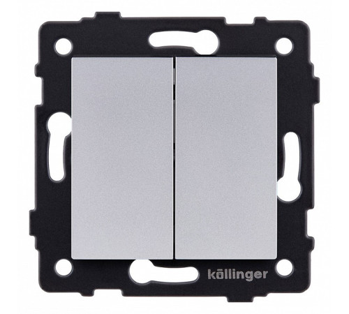 Выключатель двухклавишный без рамки Kollinger REA-S-011GY